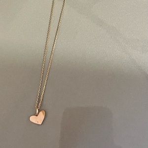 Kendra Scott solid rose gold heart necklace